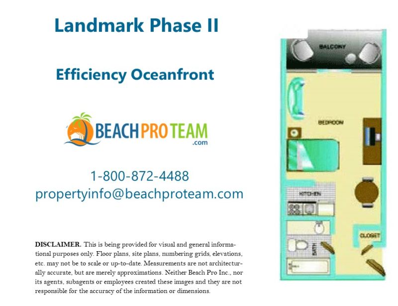 	Landmark Resort Floor Plan C - Efficiency Oceanfront